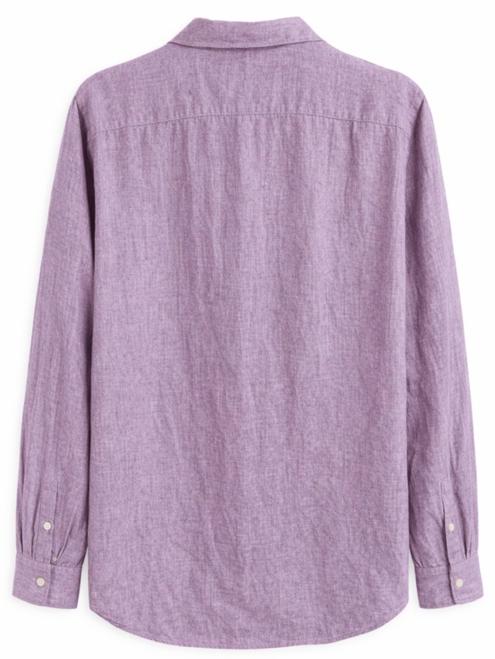 Men's Long-Sleeve Linen Shirt - Lavender - Picture 2 of 3